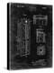 PP1088-Black Grunge Telephone Booth Patent Poster-Cole Borders-Premier Image Canvas