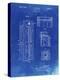 PP1088-Faded Blueprint Telephone Booth Patent Poster-Cole Borders-Premier Image Canvas