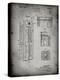 PP1088-Faded Grey Telephone Booth Patent Poster-Cole Borders-Premier Image Canvas