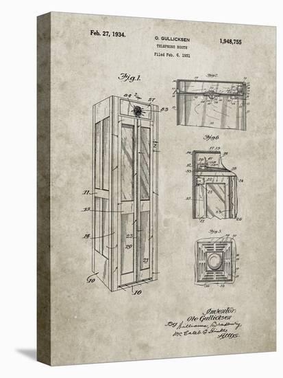 PP1088-Sandstone Telephone Booth Patent Poster-Cole Borders-Premier Image Canvas