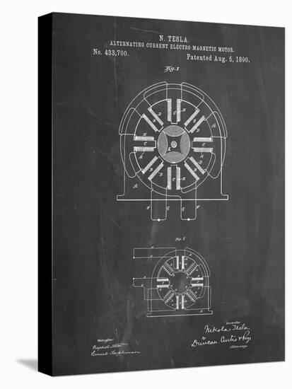 PP1092-Chalkboard Tesla Coil Patent Poster-Cole Borders-Premier Image Canvas