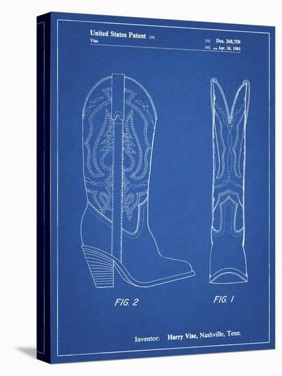 PP1098-Blueprint Texas Boot Company 1983 Cowboy Boots Patent Poster-Cole Borders-Premier Image Canvas