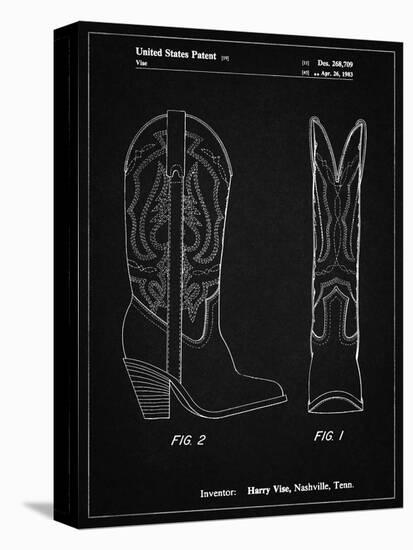PP1098-Vintage Black Texas Boot Company 1983 Cowboy Boots Patent Poster-Cole Borders-Premier Image Canvas