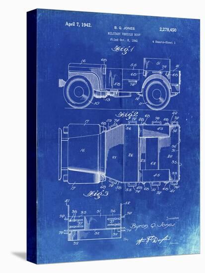 PP11 Faded Blueprint-Borders Cole-Premier Image Canvas