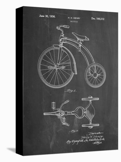 PP1114-Chalkboard Tricycle Patent Poster-Cole Borders-Premier Image Canvas