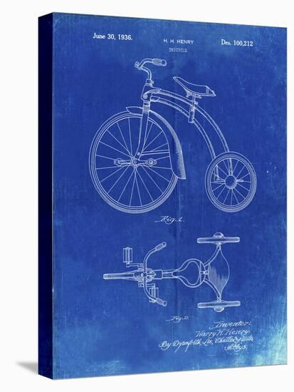 PP1114-Faded Blueprint Tricycle Patent Poster-Cole Borders-Premier Image Canvas