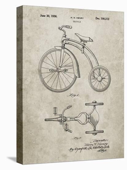 PP1114-Sandstone Tricycle Patent Poster-Cole Borders-Premier Image Canvas
