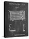 PP1126-Chalkboard Vintage Table Radio Patent Poster-Cole Borders-Premier Image Canvas