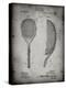 PP1127-Faded Grey Vintage Tennis Racket 1891 Patent Poster-Cole Borders-Premier Image Canvas