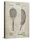 PP1127-Sandstone Vintage Tennis Racket 1891 Patent Poster-Cole Borders-Premier Image Canvas