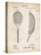 PP1127-Vintage Parchment Vintage Tennis Racket 1891 Patent Poster-Cole Borders-Premier Image Canvas
