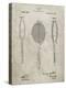 PP1128-Sandstone Vintage Tennis Racket Patent Poster-Cole Borders-Premier Image Canvas