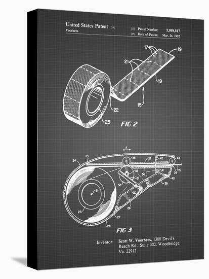 PP1133-Black Grid White Out Tape Patent Poster-Cole Borders-Premier Image Canvas