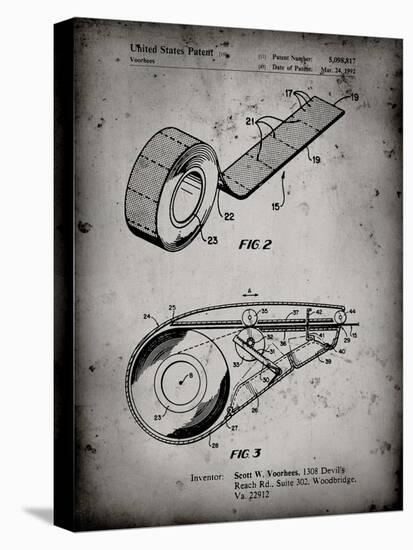 PP1133-Faded Grey White Out Tape Patent Poster-Cole Borders-Premier Image Canvas