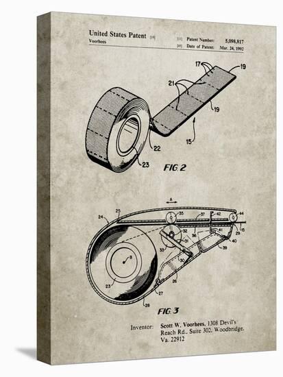 PP1133-Sandstone White Out Tape Patent Poster-Cole Borders-Premier Image Canvas