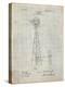 PP1137-Antique Grid Parchment Windmill 1906 Patent Poster-Cole Borders-Premier Image Canvas