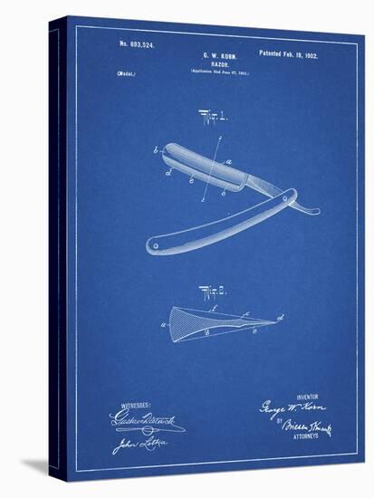 PP1178-Blueprint Straight Razor Patent Poster-Cole Borders-Premier Image Canvas