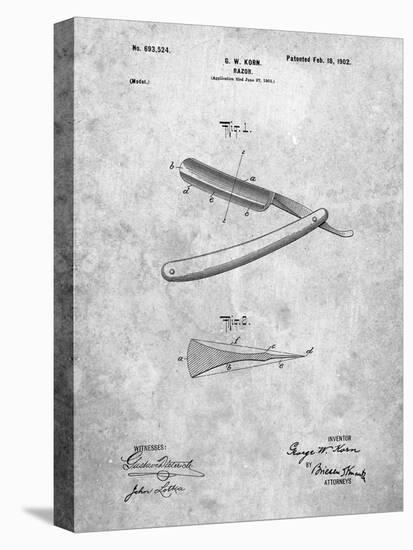 PP1178-Slate Straight Razor Patent Poster-Cole Borders-Premier Image Canvas