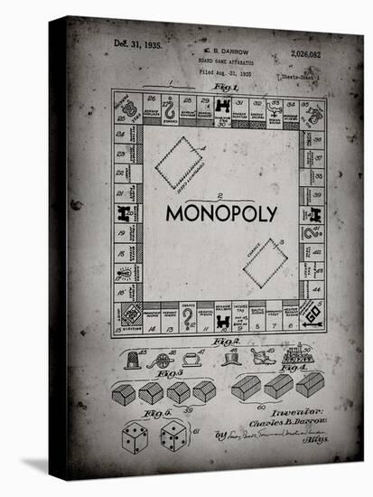 PP131- Faded Grey Monopoly Patent Poster-Cole Borders-Premier Image Canvas