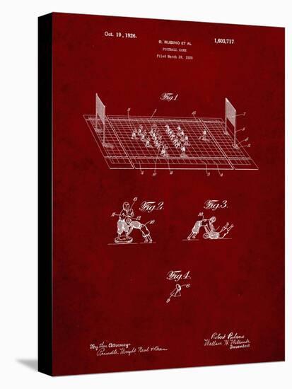 PP142- Burgundy Football Board Game Patent Poster-Cole Borders-Premier Image Canvas