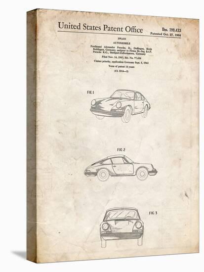 PP144- Vintage Parchment 1964 Porsche 911  Patent Poster-Cole Borders-Premier Image Canvas