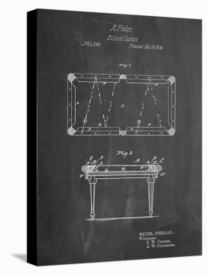 PP149- Chalkboard Pool Table Patent Poster-Cole Borders-Premier Image Canvas