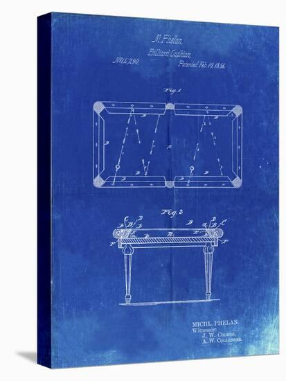 PP149- Faded Blueprint Pool Table Patent Poster-Cole Borders-Premier Image Canvas