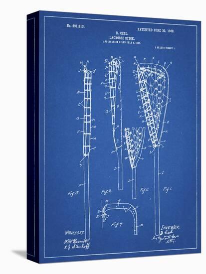 PP166- Blueprint Lacrosse Stick Patent Poster-Cole Borders-Premier Image Canvas