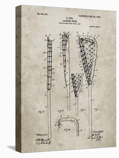 PP166- Sandstone Lacrosse Stick Patent Poster-Cole Borders-Premier Image Canvas