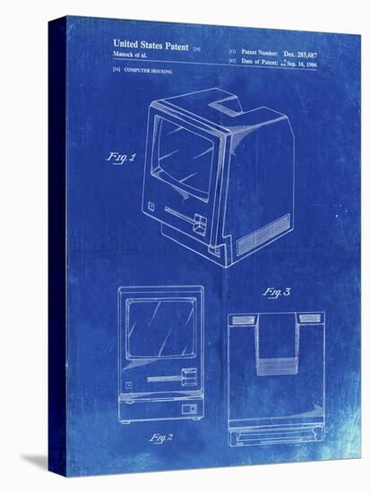 PP176- Faded Blueprint First Macintosh Computer Poster-Cole Borders-Premier Image Canvas