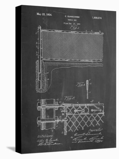 PP181- Chalkboard Tennis Net Patent Poster-Cole Borders-Premier Image Canvas