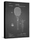 PP183- Black Grid Tennis Racket 1892 Patent Poster-Cole Borders-Premier Image Canvas