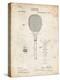 PP183- Vintage Parchment Tennis Racket 1892 Patent Poster-Cole Borders-Premier Image Canvas