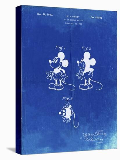 PP191- Faded Blueprint Mickey Mouse 1929 Patent Poster-Cole Borders-Premier Image Canvas