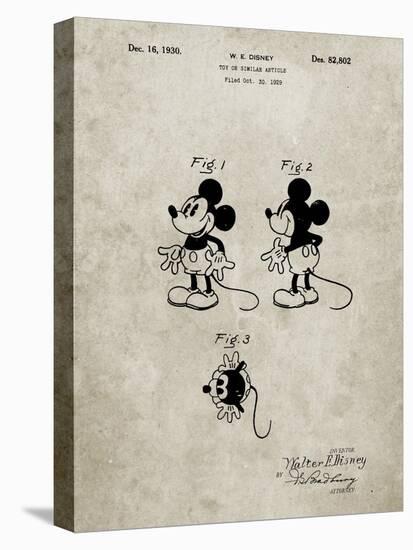PP191- Sandstone Mickey Mouse 1929 Patent Poster-Cole Borders-Premier Image Canvas