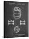 PP193- Chalkboard Miller Beer Keg Patent Poster-Cole Borders-Premier Image Canvas