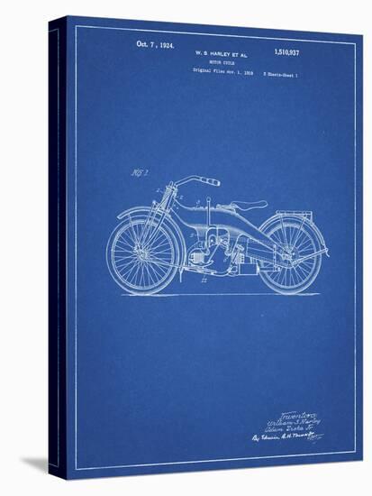 PP194- Blueprint Harley Davidson Motorcycle 1919 Patent Poster-Cole Borders-Premier Image Canvas
