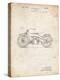 PP194- Vintage Parchment Harley Davidson Motorcycle 1919 Patent Poster-Cole Borders-Premier Image Canvas