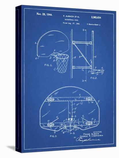 PP196- Blueprint Albach Basketball Goal Patent Poster-Cole Borders-Premier Image Canvas