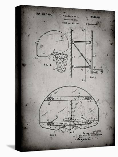 PP196- Faded Grey Albach Basketball Goal Patent Poster-Cole Borders-Premier Image Canvas