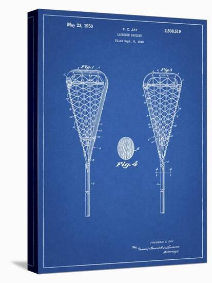 PP199- Blueprint Lacrosse Stick 1948 Patent Poster-Cole Borders-Premier Image Canvas