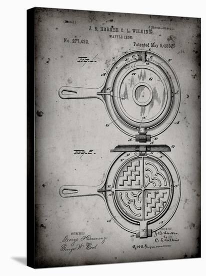 PP209-Faded Grey Waffle Iron Patent Poster-Cole Borders-Premier Image Canvas