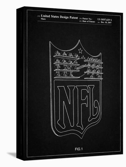 PP217-Vintage Black NFL Display Patent Poster-Cole Borders-Premier Image Canvas