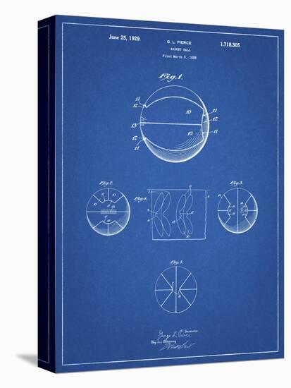 PP222-Blueprint Basketball 1929 Game Ball Patent Poster-Cole Borders-Premier Image Canvas