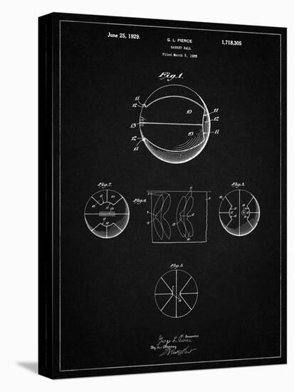 PP222-Vintage Black Basketball 1929 Game Ball Patent Poster-Cole Borders-Premier Image Canvas