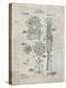 PP230-Antique Grid Parchment Robert Goddard Rocket Patent Poster-Cole Borders-Premier Image Canvas