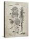 PP230-Sandstone Robert Goddard Rocket Patent Poster-Cole Borders-Premier Image Canvas