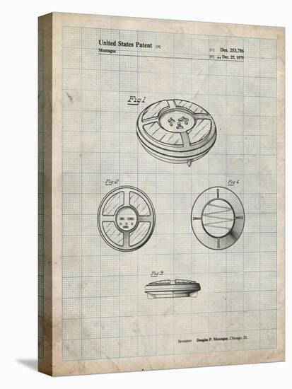 PP253-Antique Grid Parchment Simon Patent Poster-Cole Borders-Premier Image Canvas