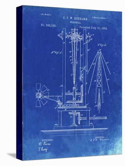 PP26 Faded Blueprint-Borders Cole-Premier Image Canvas