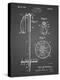 PP270-Black Grid Vintage Ski Pole Patent Poster-Cole Borders-Premier Image Canvas